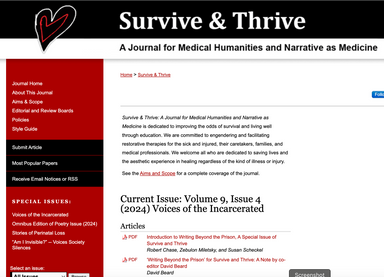 Survive and Thrive: A Journal for Medical Humanities and Narrative as Medicine latest issue