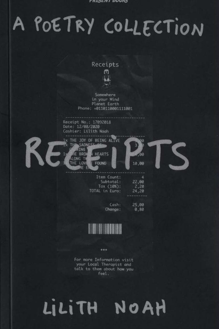 Book cover of Receipts by Lilith Noah