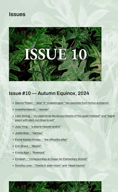 ALOCASIA latest issue