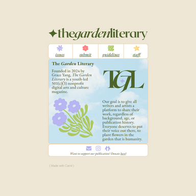 The Garden Literary latest issue