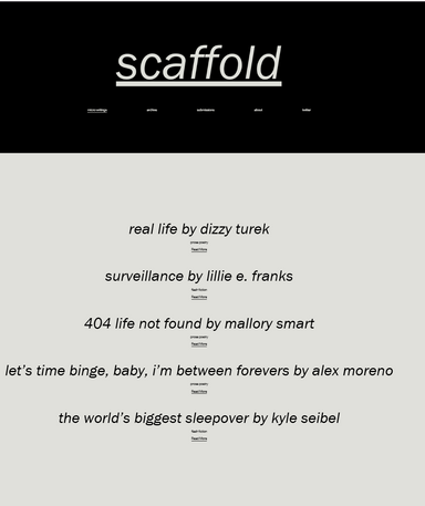 scaffold literary magazine latest issue