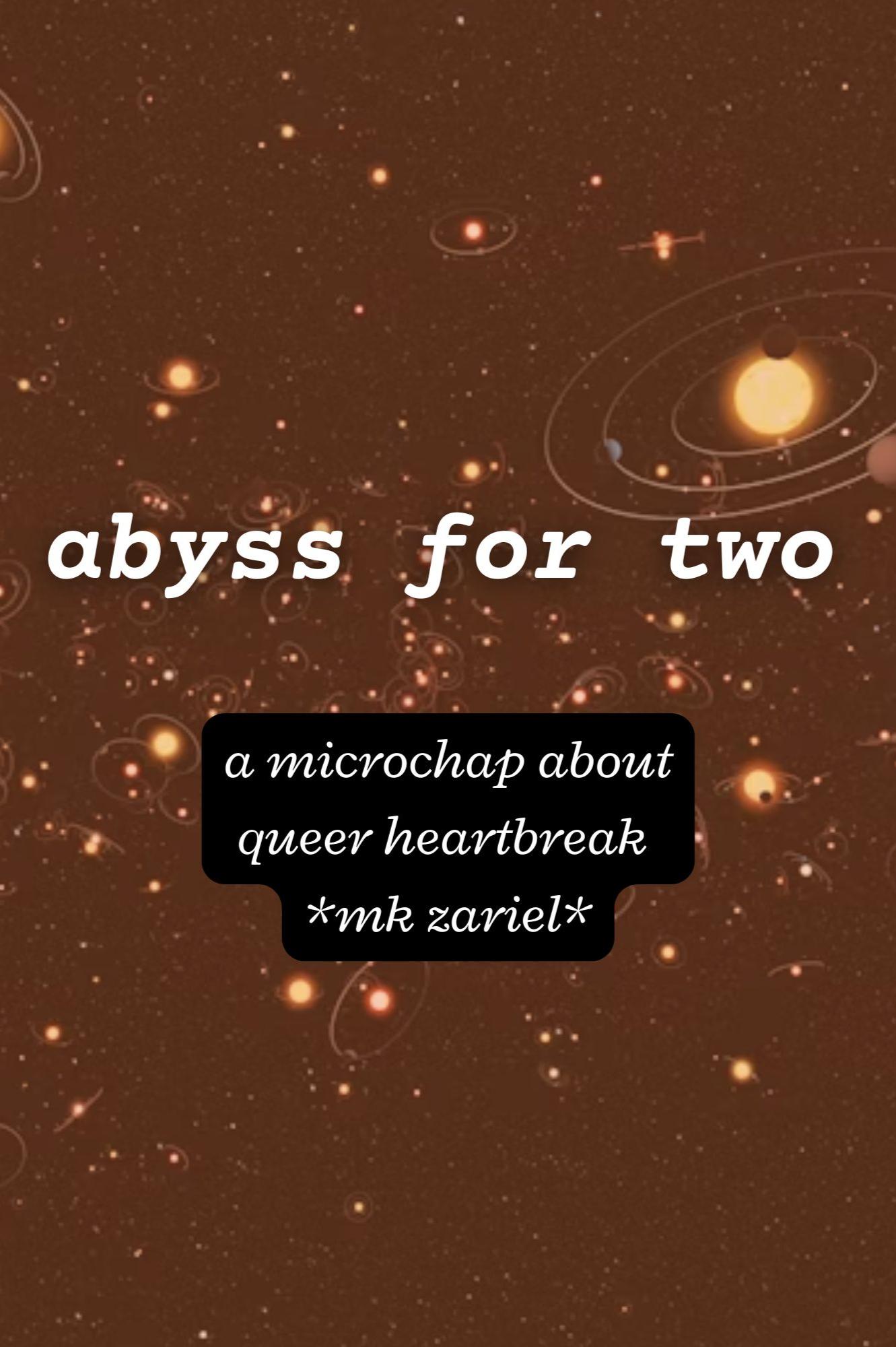 Book cover of abyss for two by mk zariel