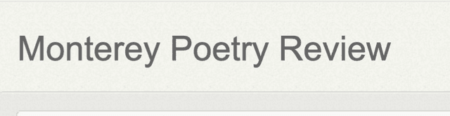 Monterey Poetry Review latest issue