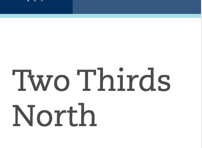 Logo of Two Thirds North literary magazine