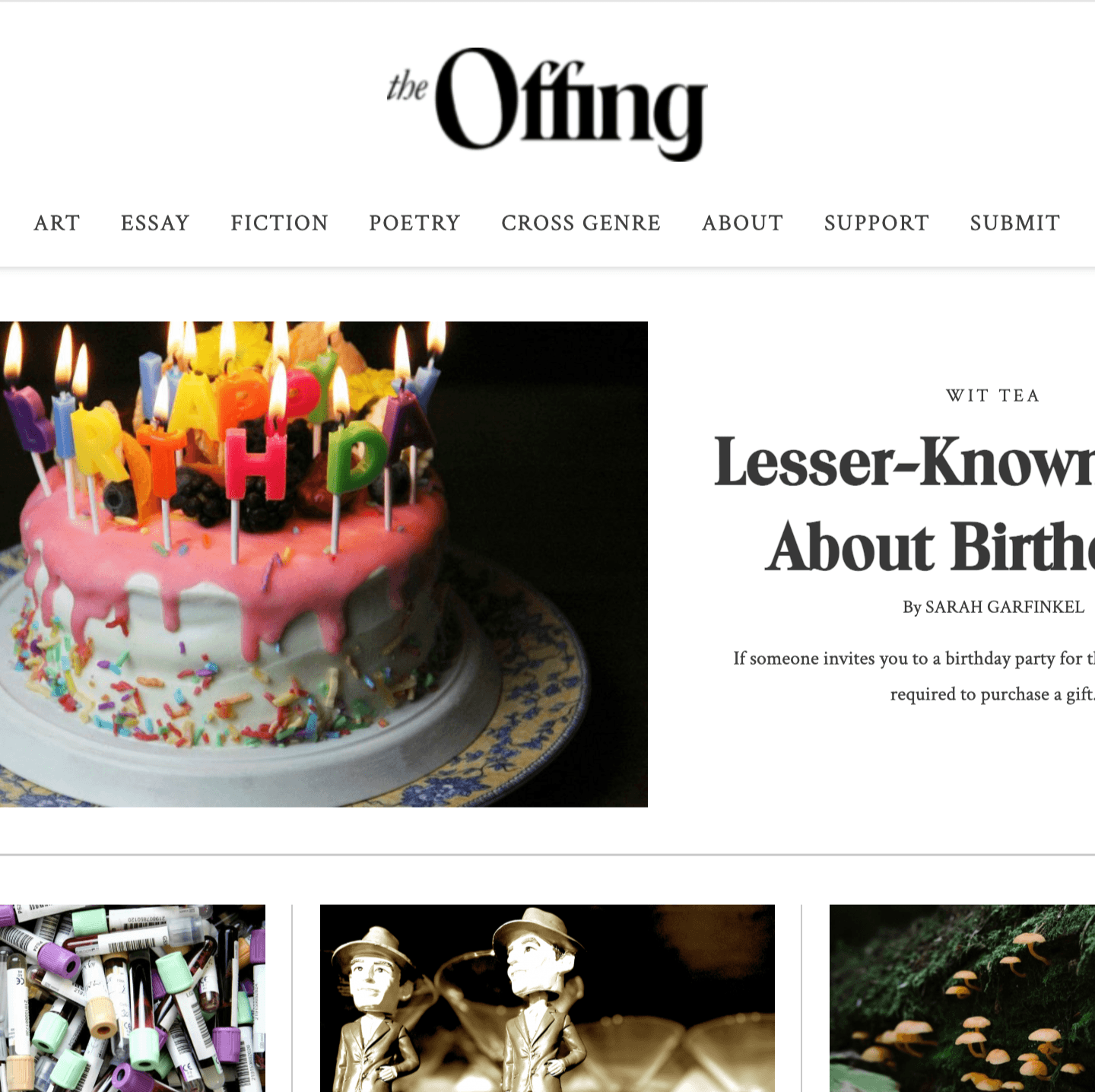 Logo of The Offing literary magazine